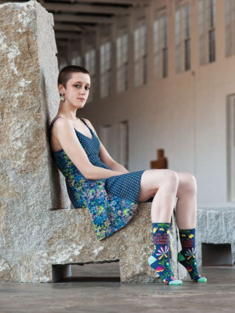 Women’s Crew Socks Delicate F*cking Flower
