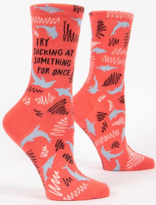 Women's Crew Socks Sucking At Something