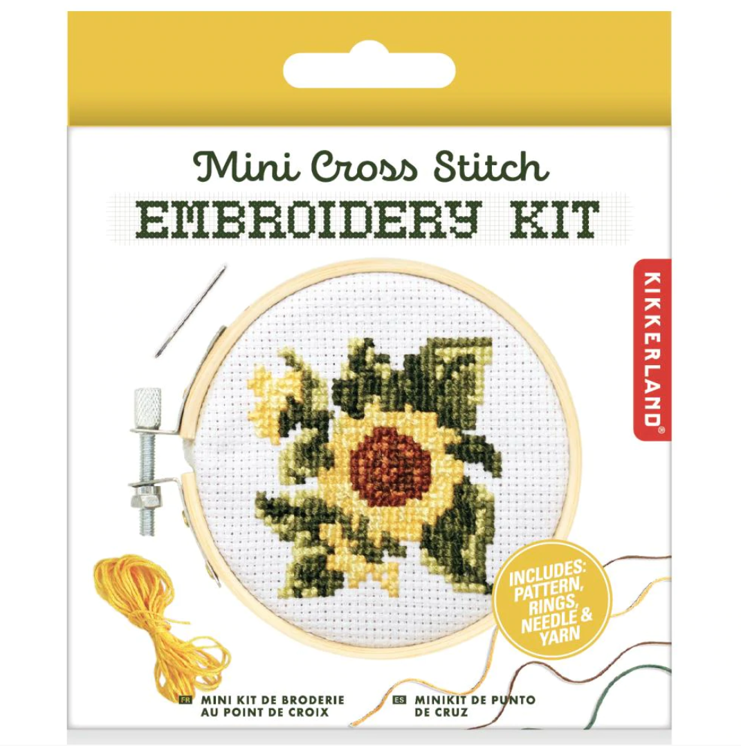 Mini Cross Stitch Embroidery Kit Sunflower