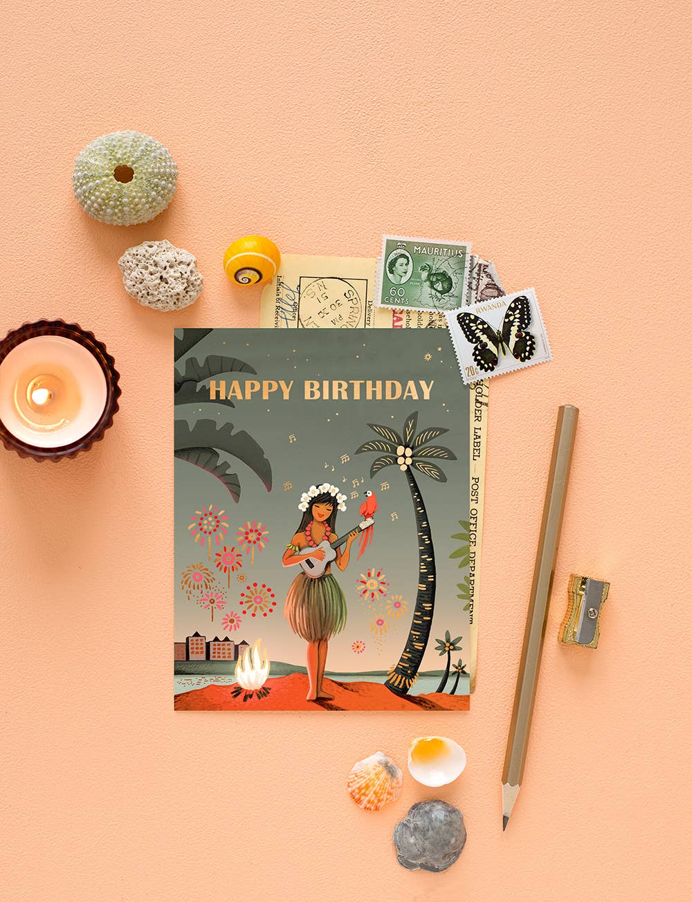 Hawaii Girl Birthday Card