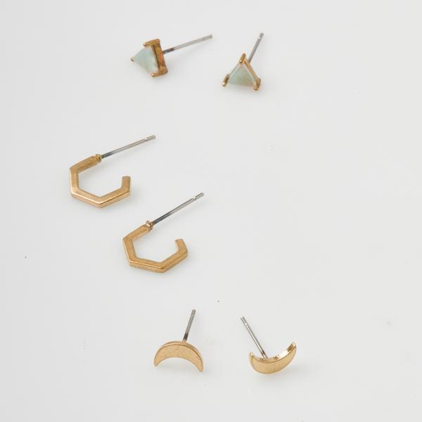 Ella Stud Trio Gold