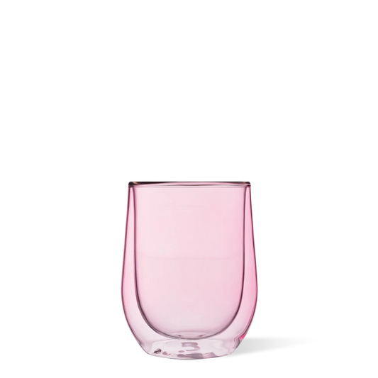 Glass Stemless Double Pack Blush