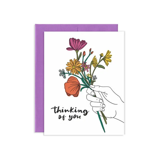 Thinking Of You Floral Greeting Card