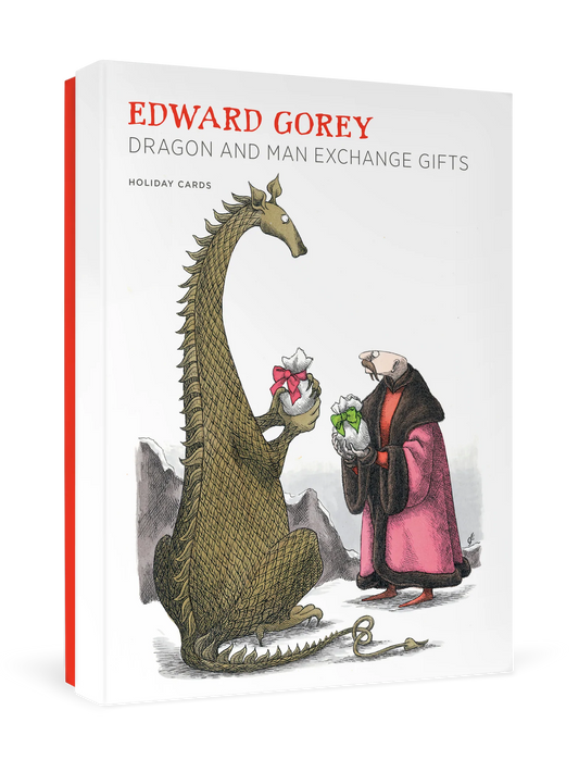 Edward Gorey Dragon And Man Exchange Gifts Holiday Cards