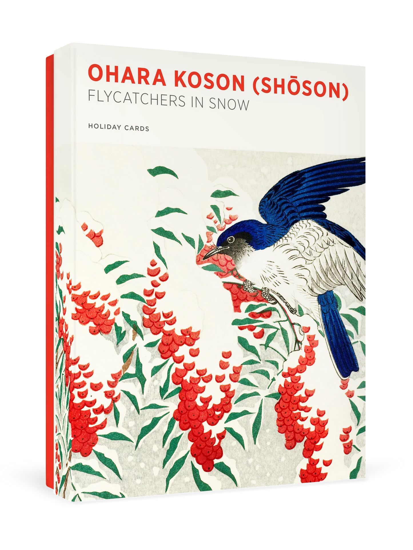 Ohara Koson (Shoson) Flycatchers In Snow Holiday Cards