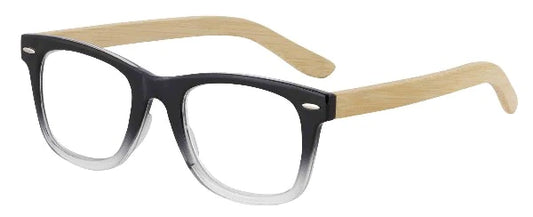 Berkeley Reading Glasses Black Clear With Natural Bamboo 2.75