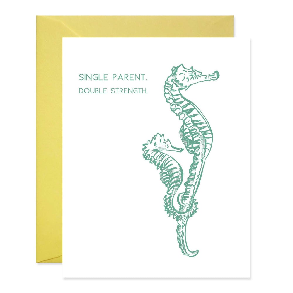 Single Seahorse Card
