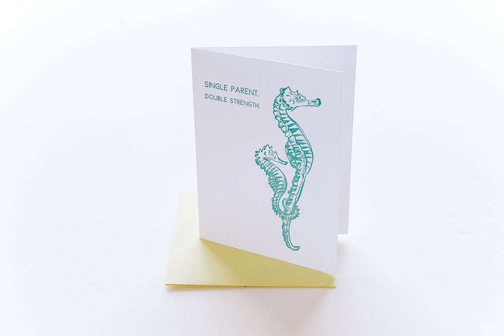 Single Seahorse Card