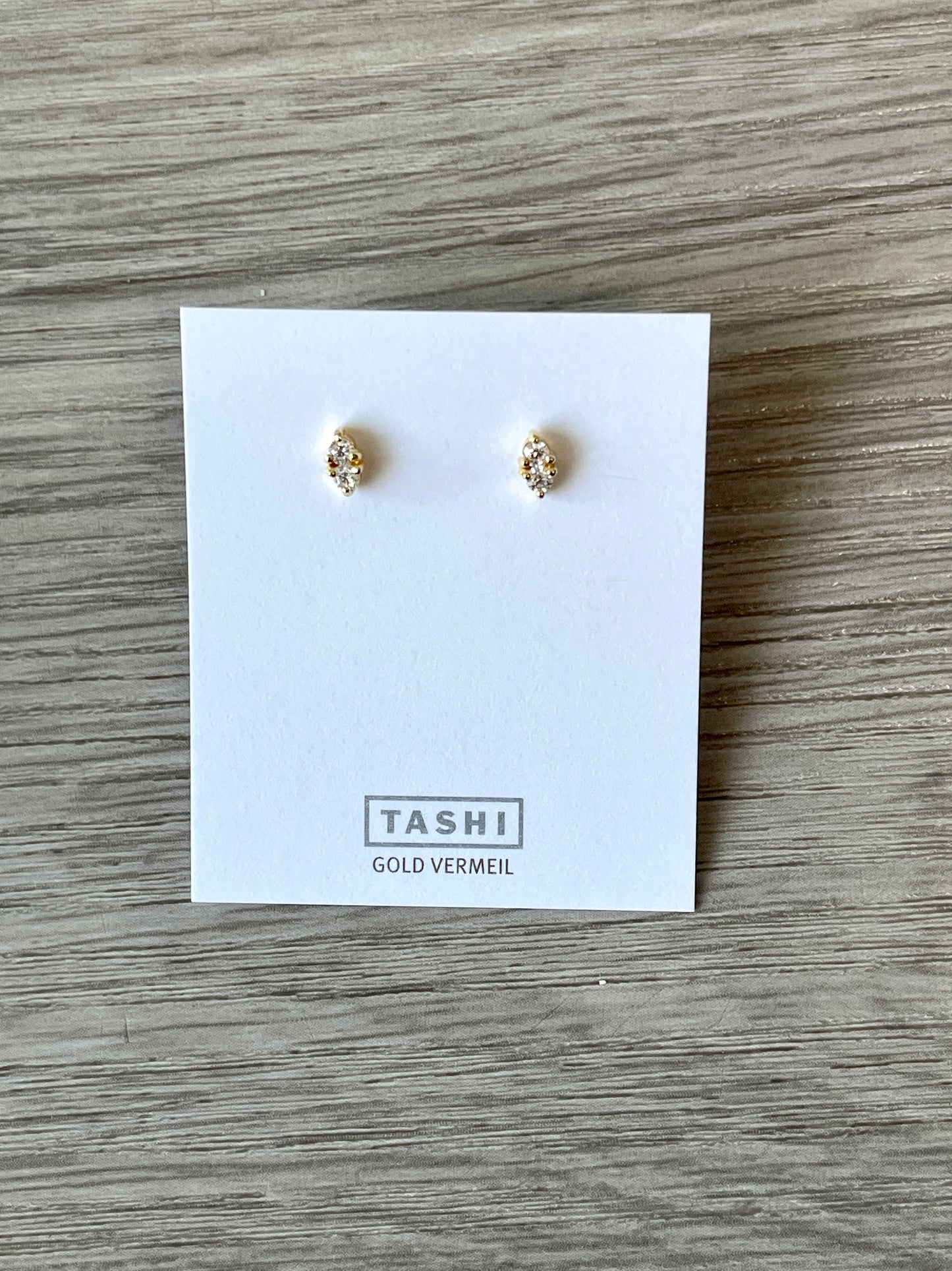 Tiny Double Stone Studs