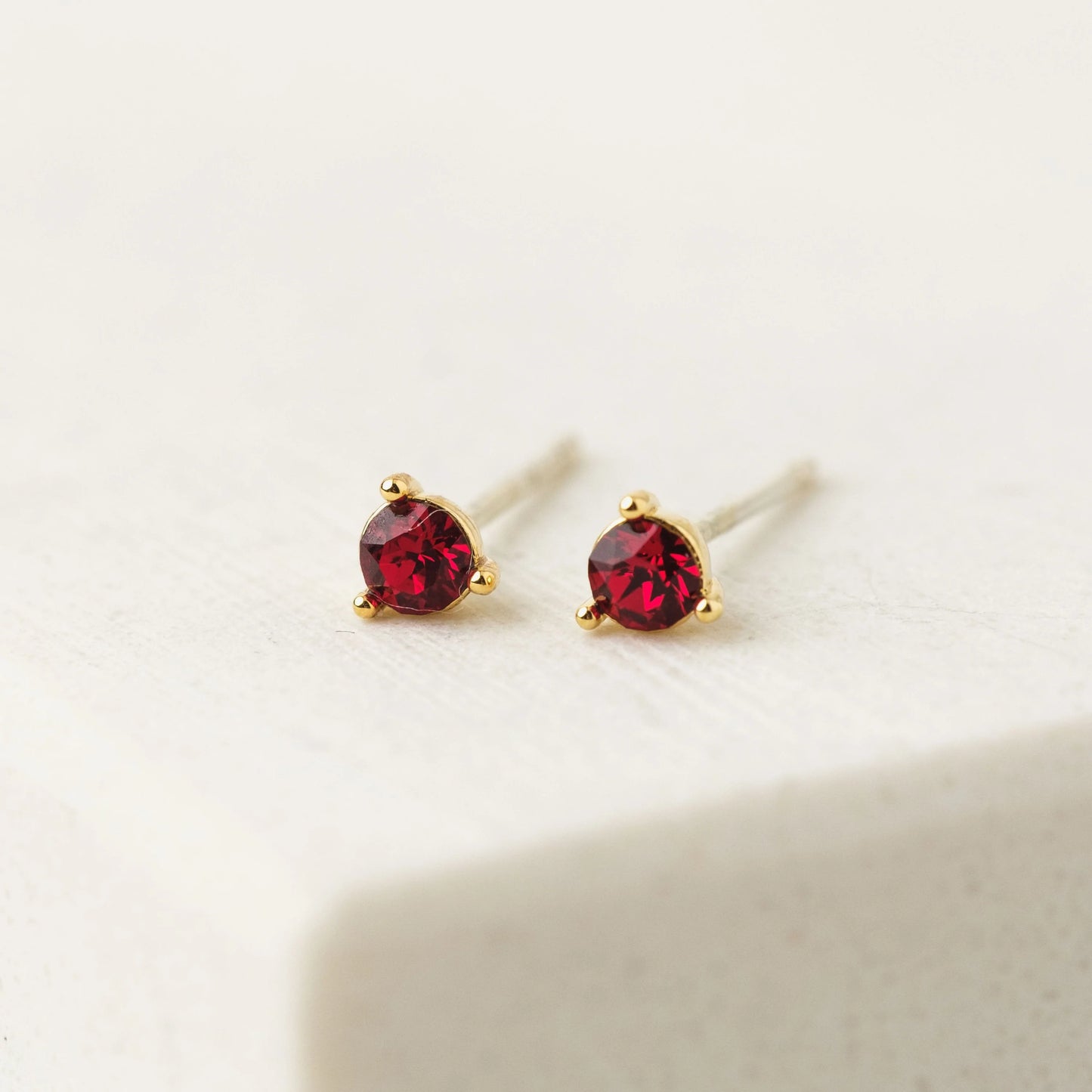 July Kaleidoscope Birthstone Stud Earrings Gold