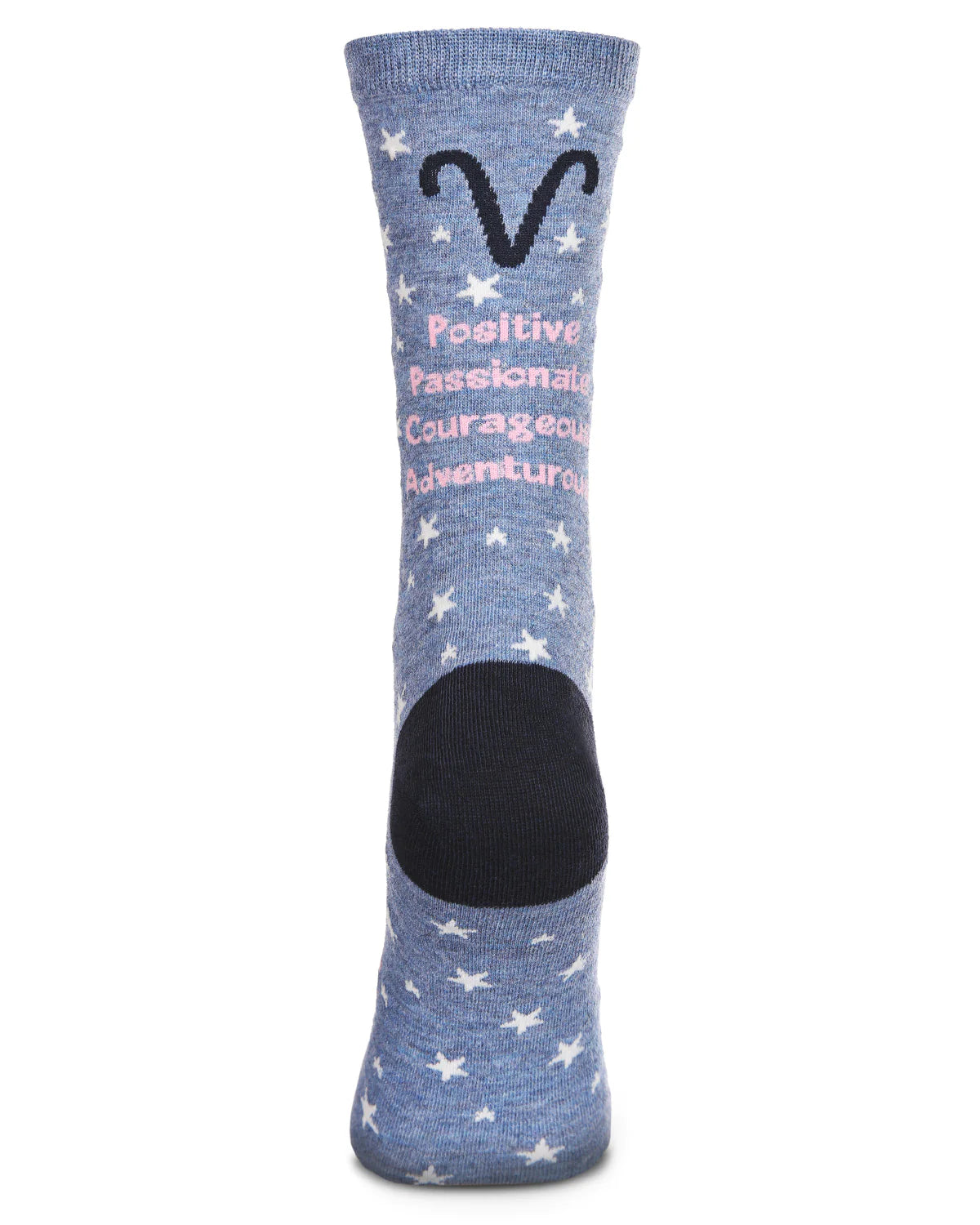 Aries Zodiac Sign Crew, Denim Heather Socks