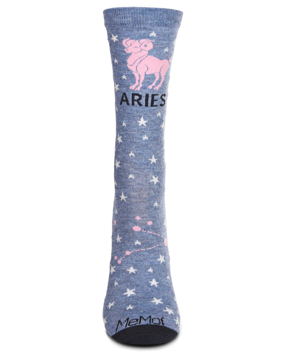 Aries Zodiac Sign Crew, Denim Heather Socks