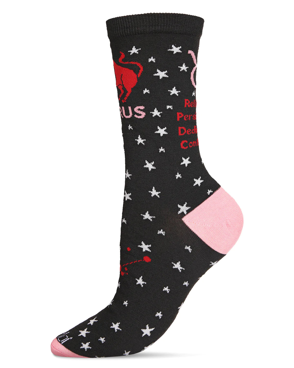 Taurus Zodiac Sign Crew Black Socks