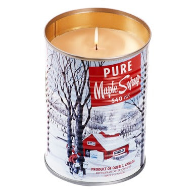 Maple Syrup Cottonwick Large Tin Candle