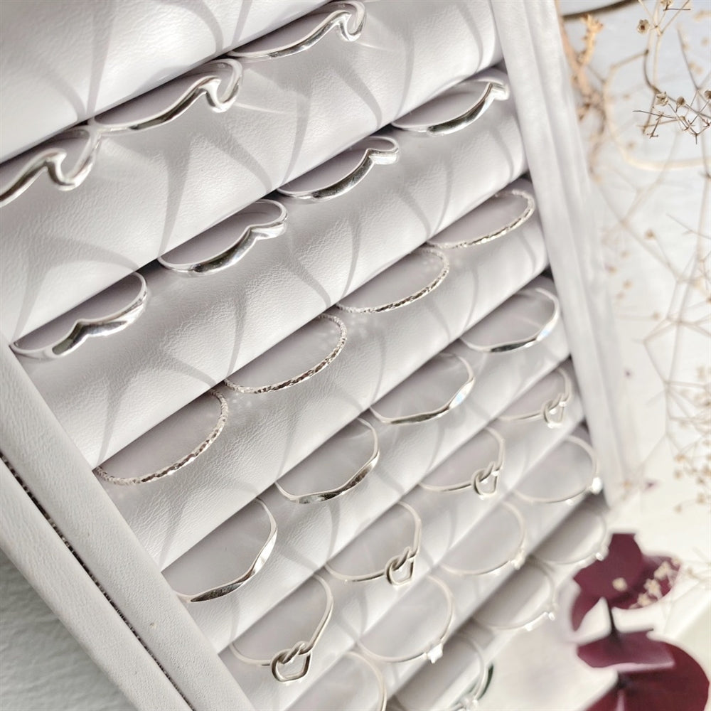 Nicks Tiny Textured Ring in Sterling Silver