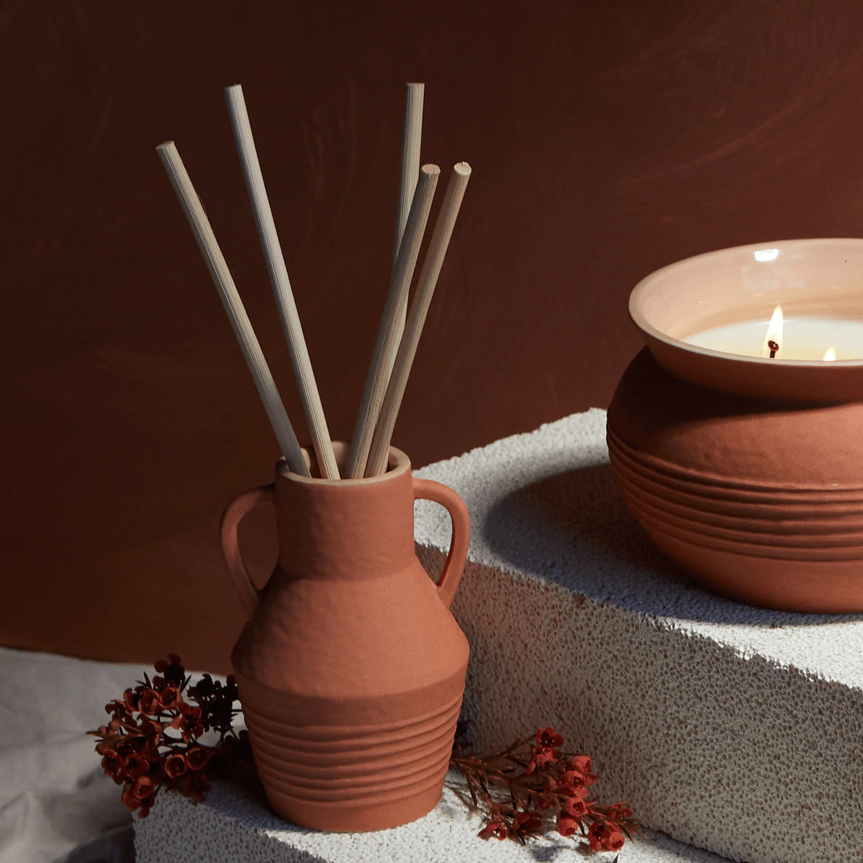 Santorini Diffuser Raw Clay & Pear