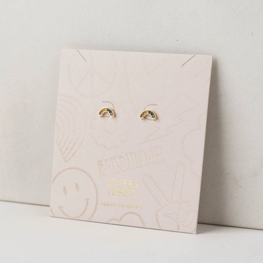 Riot Stud Earrings Gold