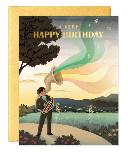 Tuba Player Birthday Card