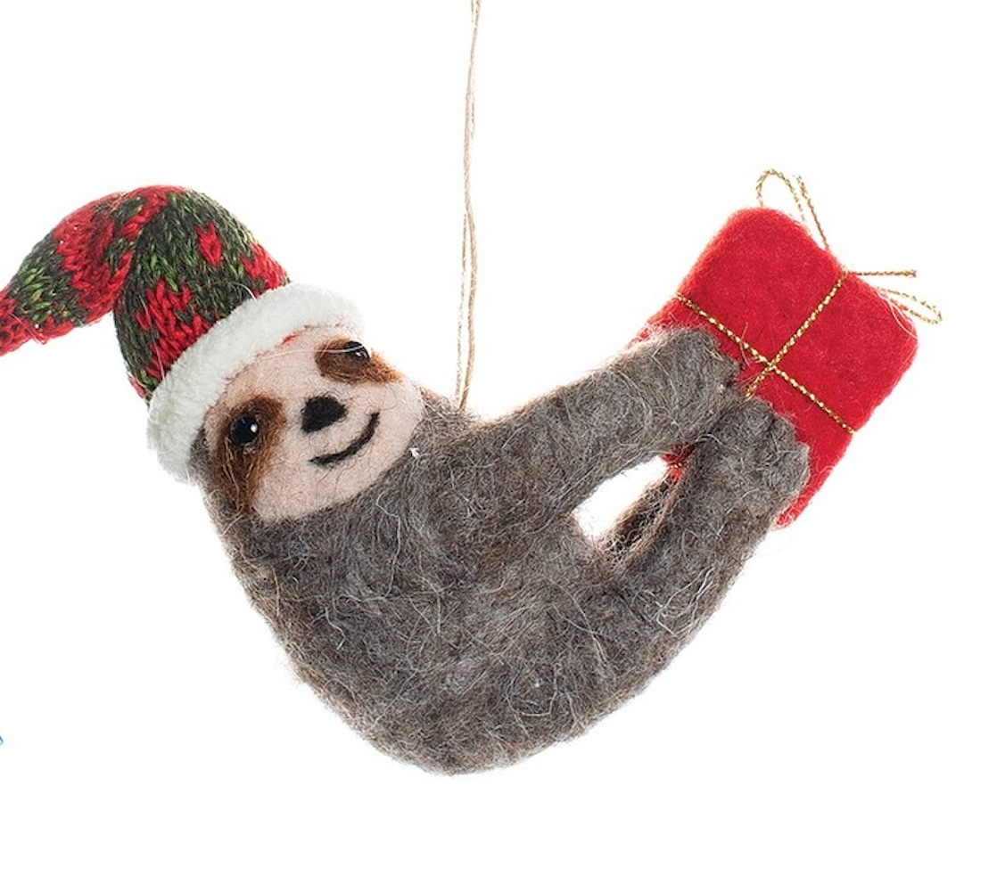 Felt Sloth Ornament