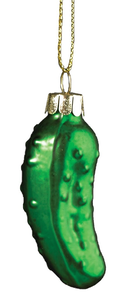 Blown Glass Pickle Matte or Shiny Ornament