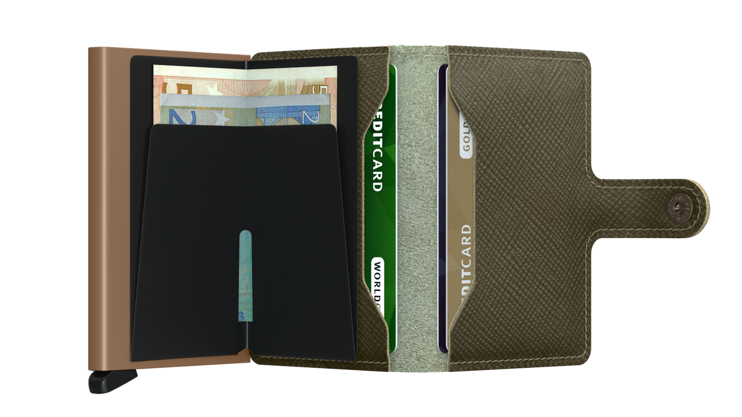 Miniwallet Saffiano Olive
