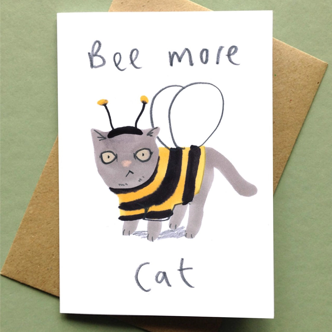 Bee More Cat Card