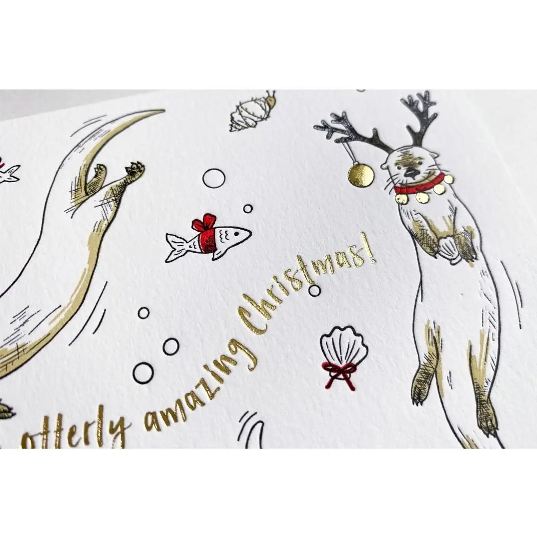Holiday Otters Card