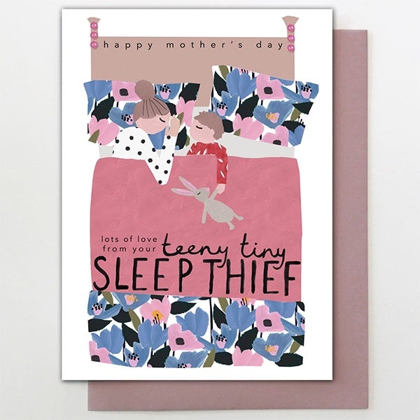 Stop The Clock Design Sleep Thief Mother's Day Card