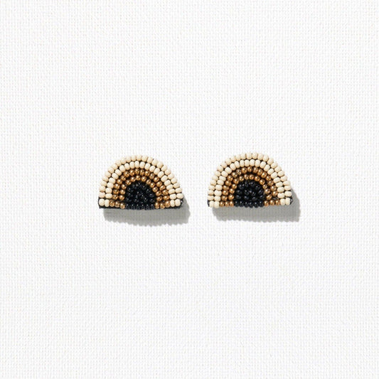 Black Ivory Seed Bead Rainbow Post Earring