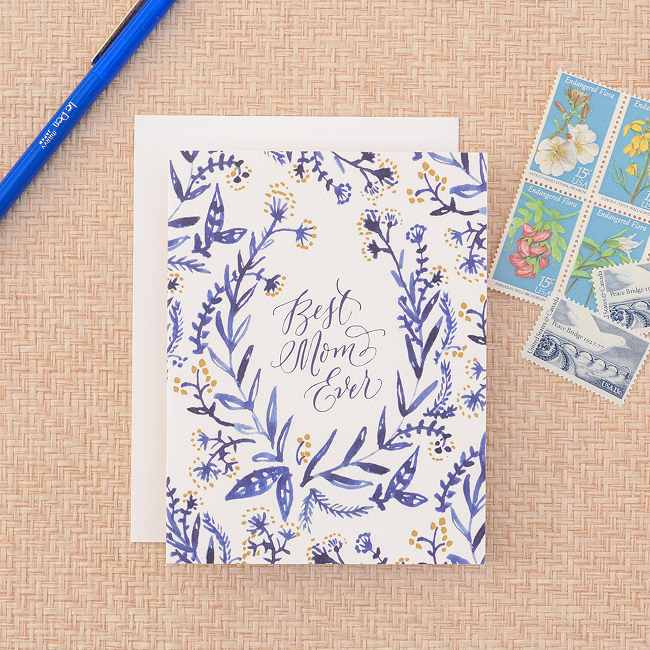 Cobalt & Canary Mothers Day Card