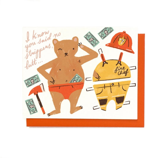 Stripper Bear Card