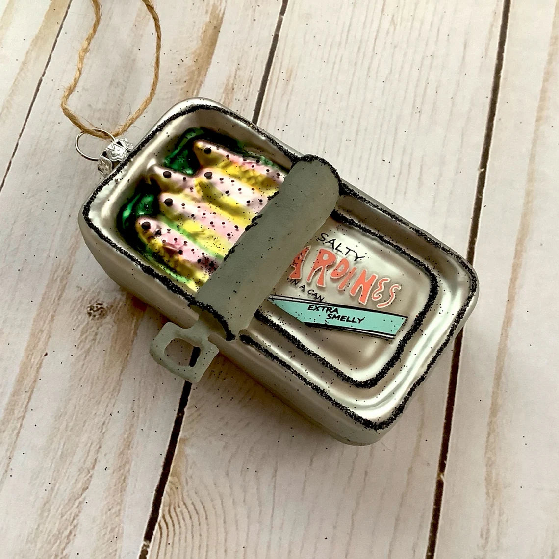 Sardines Glass Ornament