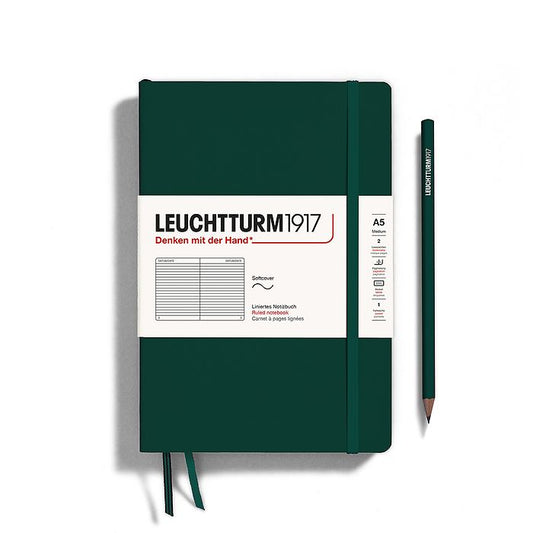 Forest Green Medium A5 Softcover Notebook