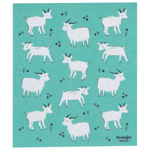 Swedish Sponge Towel Goats