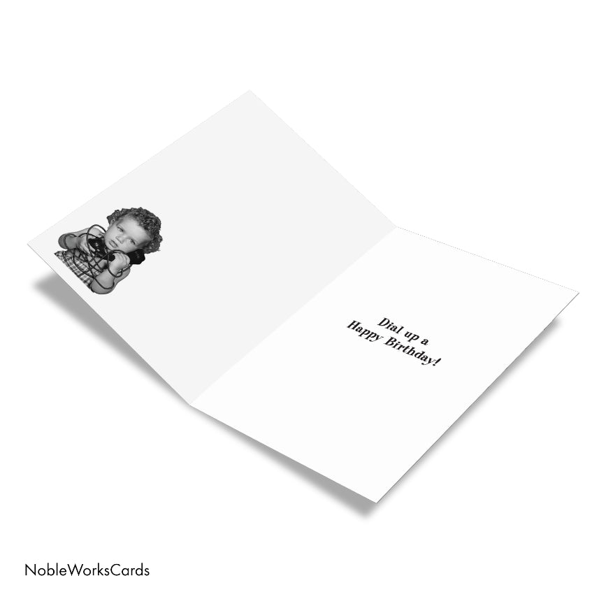 Telephone Cord Birthday Card