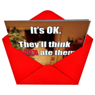 It's Ok Santa Ate Them XMAS Card