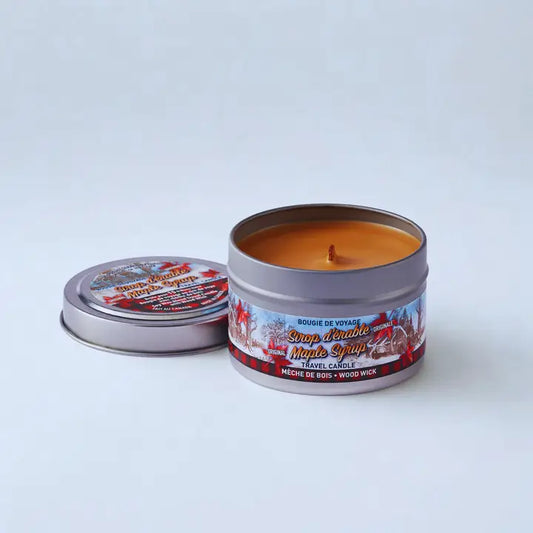 Maple Syrup Woodwick Travel Tin Candle