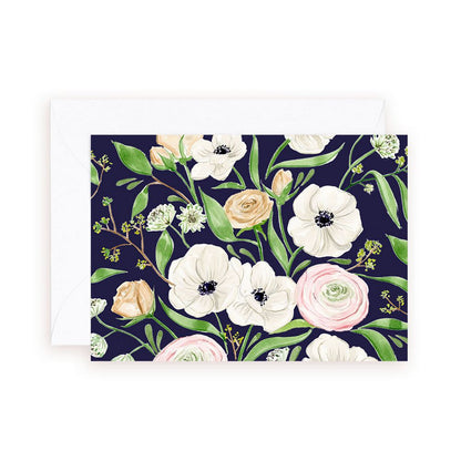 Panda Anemones Florals Enclosure Card