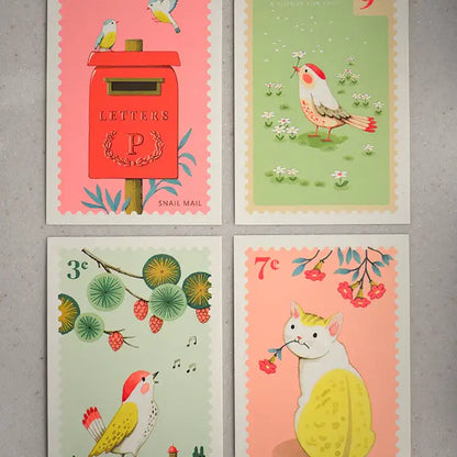 Mailbox Birds Postcard