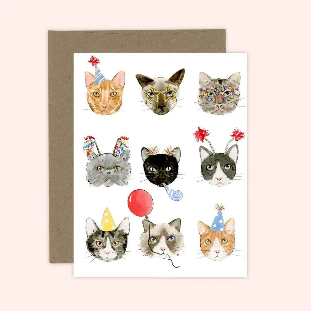 Birthday Cats Greeting Card