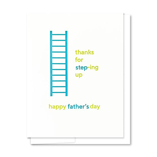 Step Dad Letterpress Father's Day Greeting Card