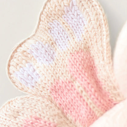 Baby Butterfly Petal Pink Hand-Knit Doll