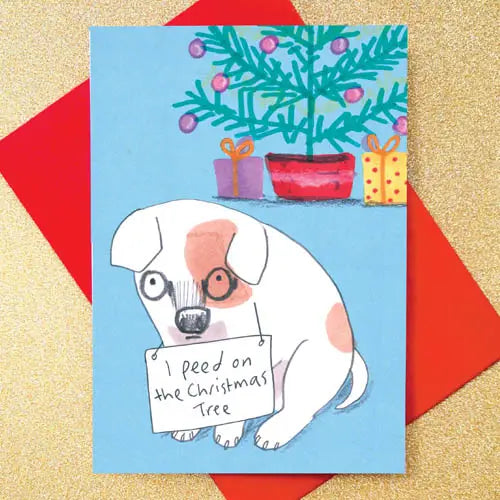 Peed On The Christmas Tree Card
