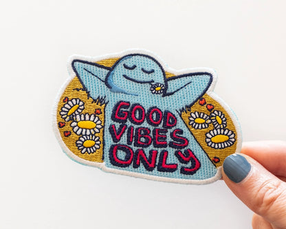 #129 Good Vibes Only Iron-On Patch