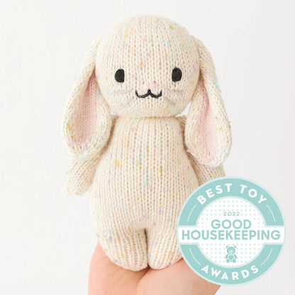 Baby Bunny Confetti Hand-Knit Doll