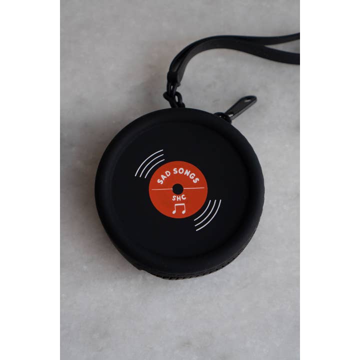 Sad Songs Record Zipper Silicone Coin Pouch