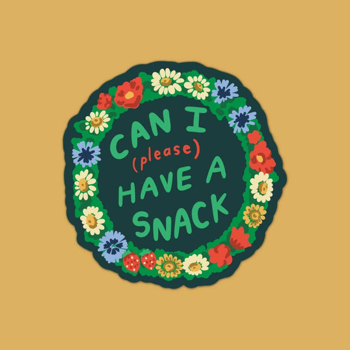 S31 Can I Have a Snack Waterproof Vinyl Sticker