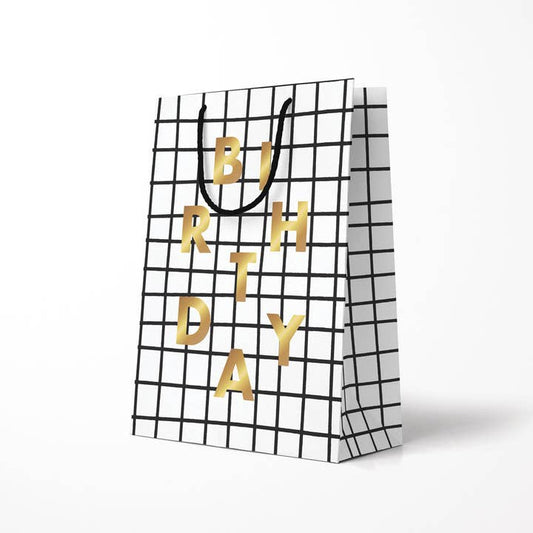 Birthday Grid Large Gift Bag