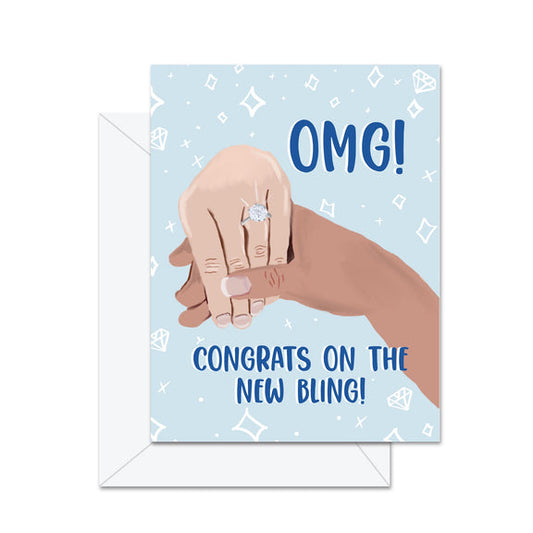 OMG! Congrats On The New Bling! Greeting Card