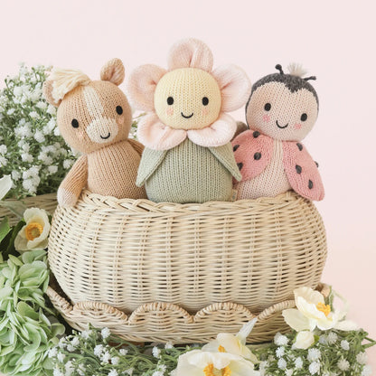 Baby Ladybug Hand-Knit Doll